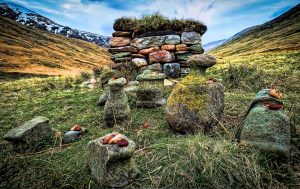 The stones represent the Cailleach, her husband the Bodach and their children