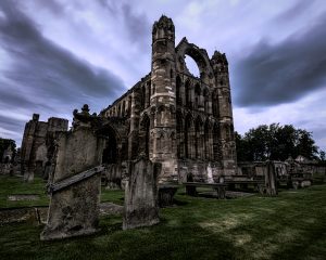 Elgin Cathedral, which was destroyed by the Wolf of Badenoch.