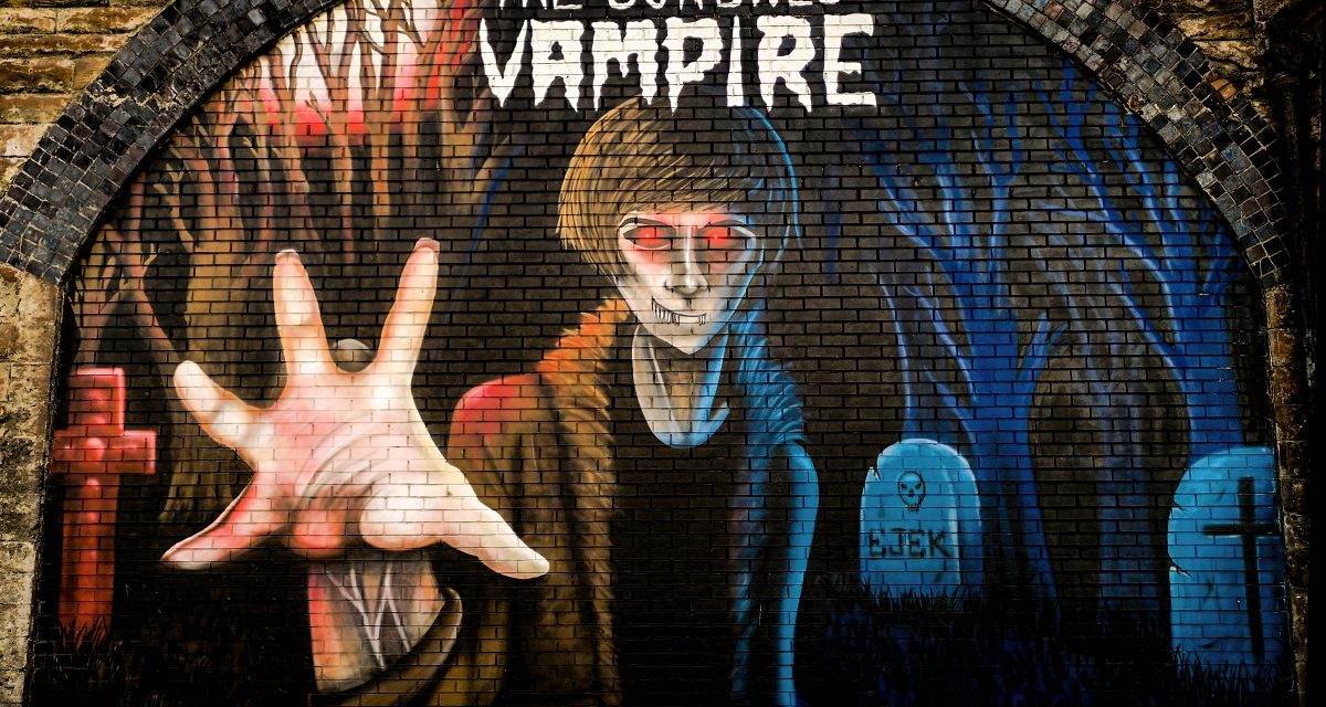 Gorbals Vampire Mural. Glasgow Steet Art.