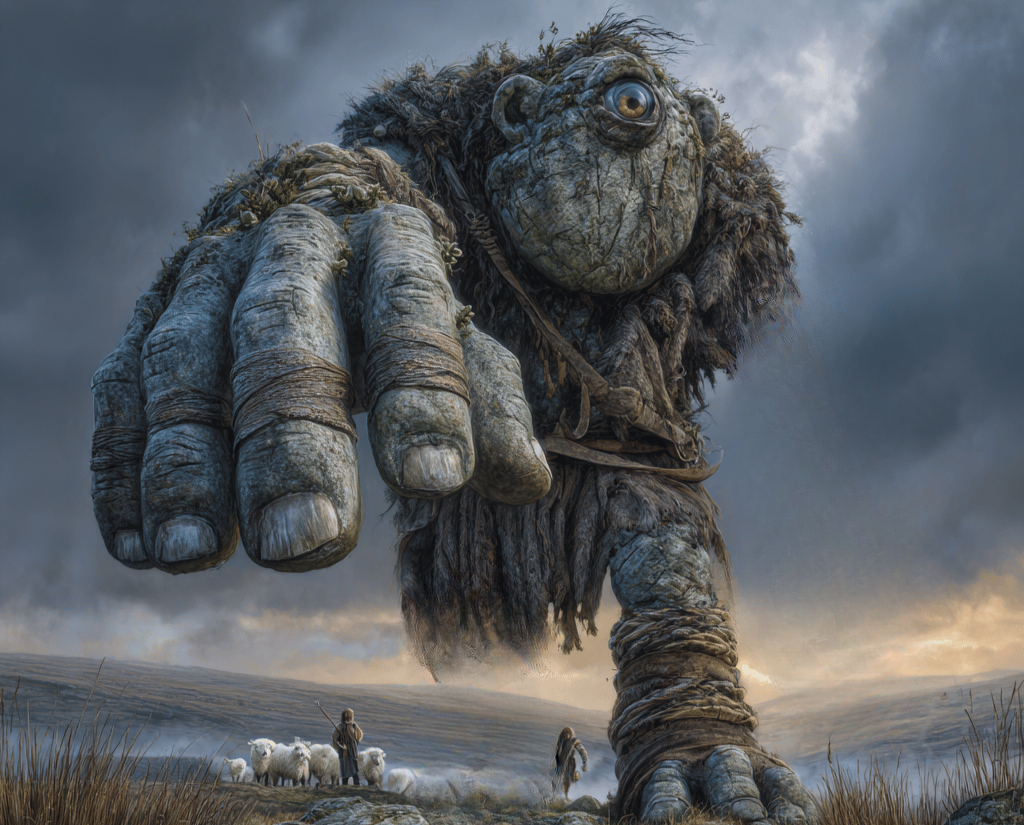 Fachan (also: Fachin, Fachen, Direach Ghlinn Eitidh, Dithreach; “Dwarf of Glen Etive”)